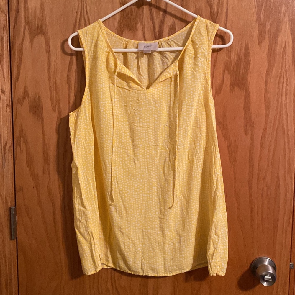 Ann Taylor Yellow & White Loft Top